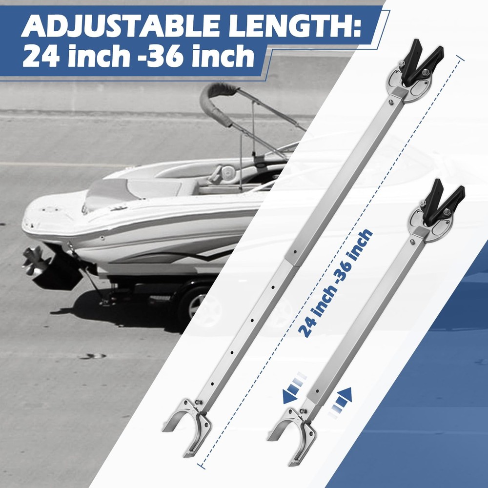 Windspeed Adjustable Transom Saver, Heavy-Duty Savers for silver