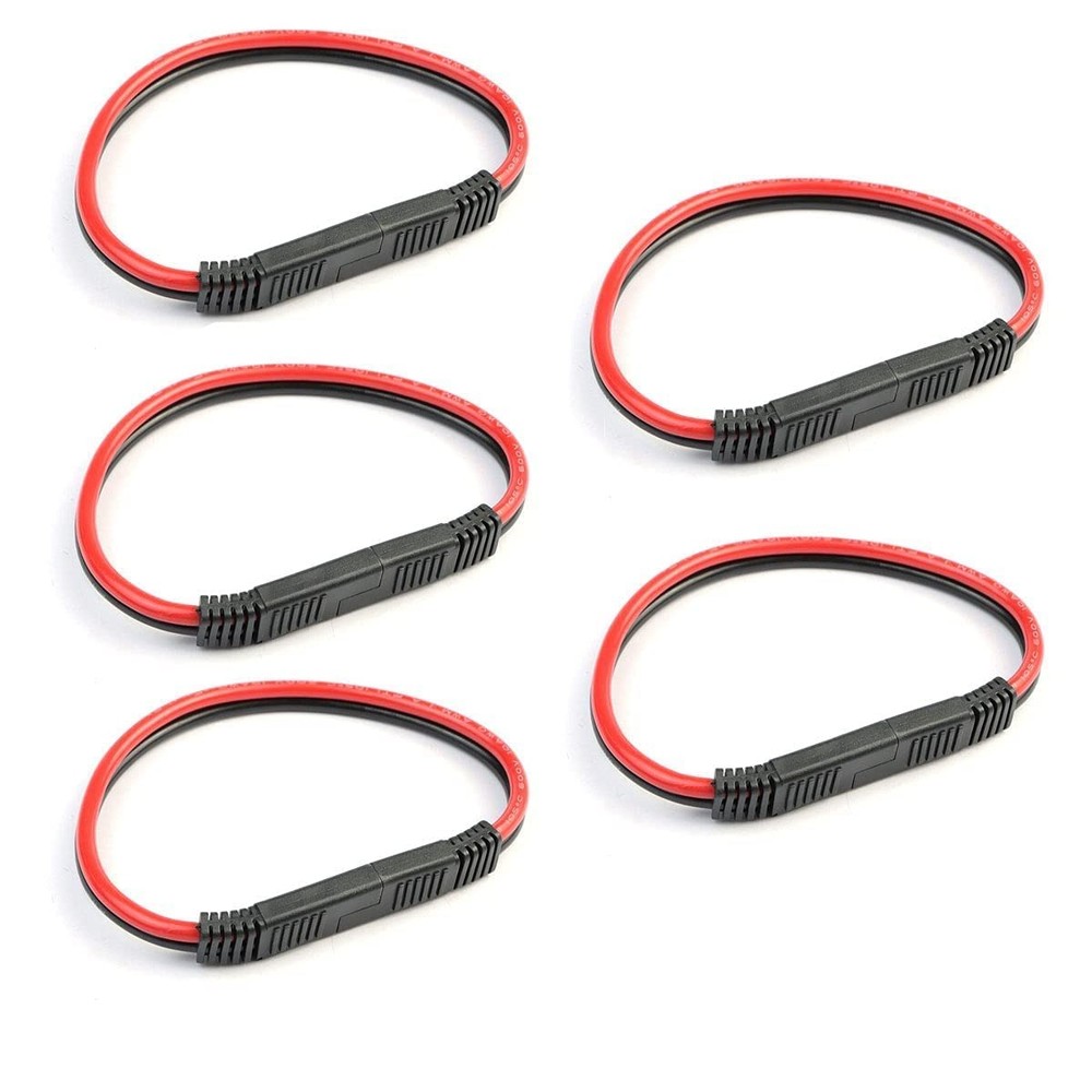 5 Pack 10 Gauge 2 Pin Quick Disconnect Polarized Wire Harness SAE Connector B...