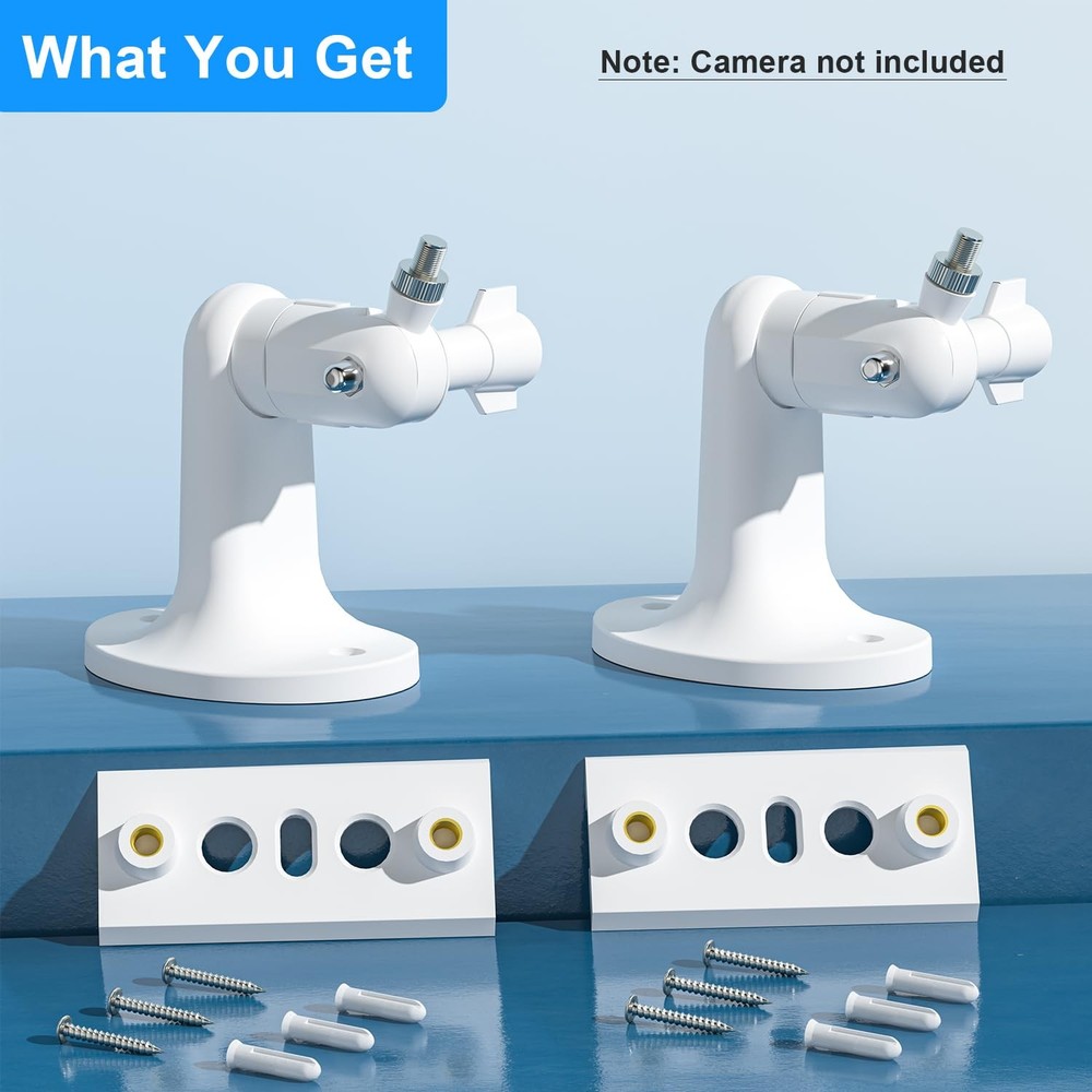 2Pack Wall Mount for Ring Spotlight Cam Battery and 2 Pack, White