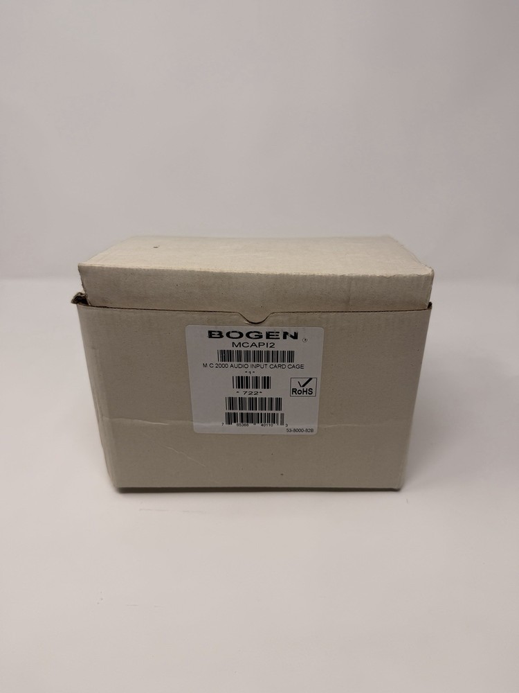 New in Box Bogen MCAPI2 Multicom MC2000 Audio Input Card Cage