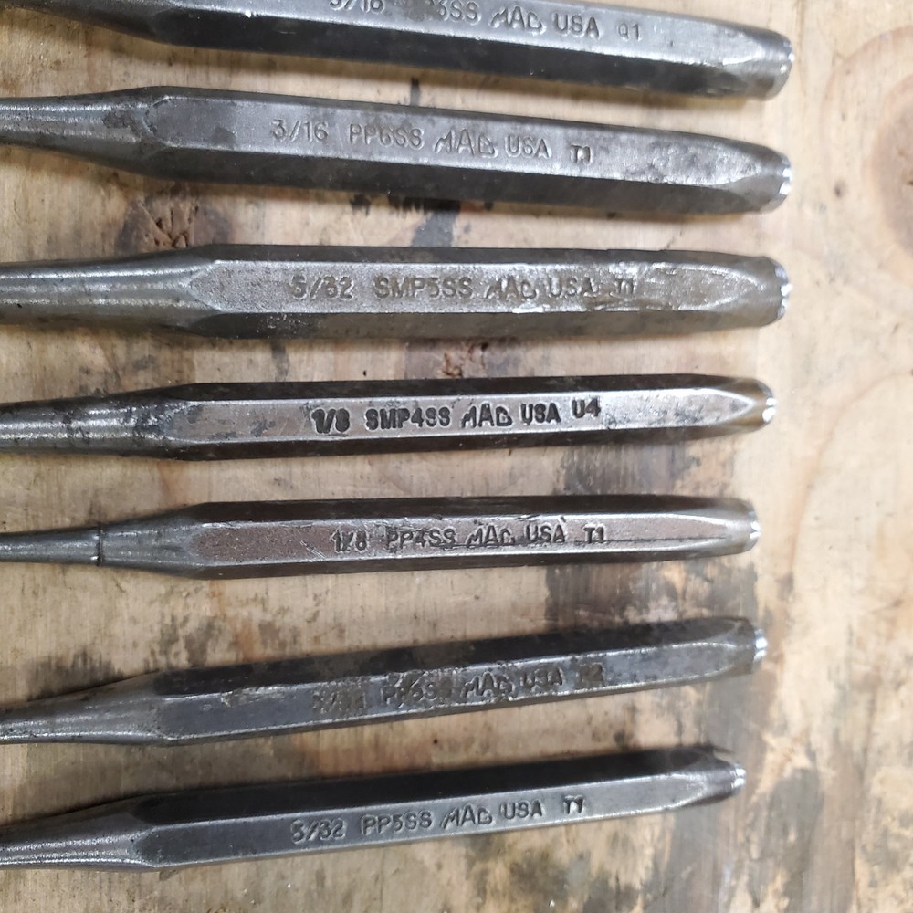 Mac Tools 8pc Pin Punch Set USA