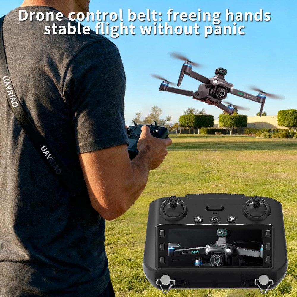 2K UHD GPS Drone with Camera for Adults - 5.9" Screen Remote Controller, Obstacl