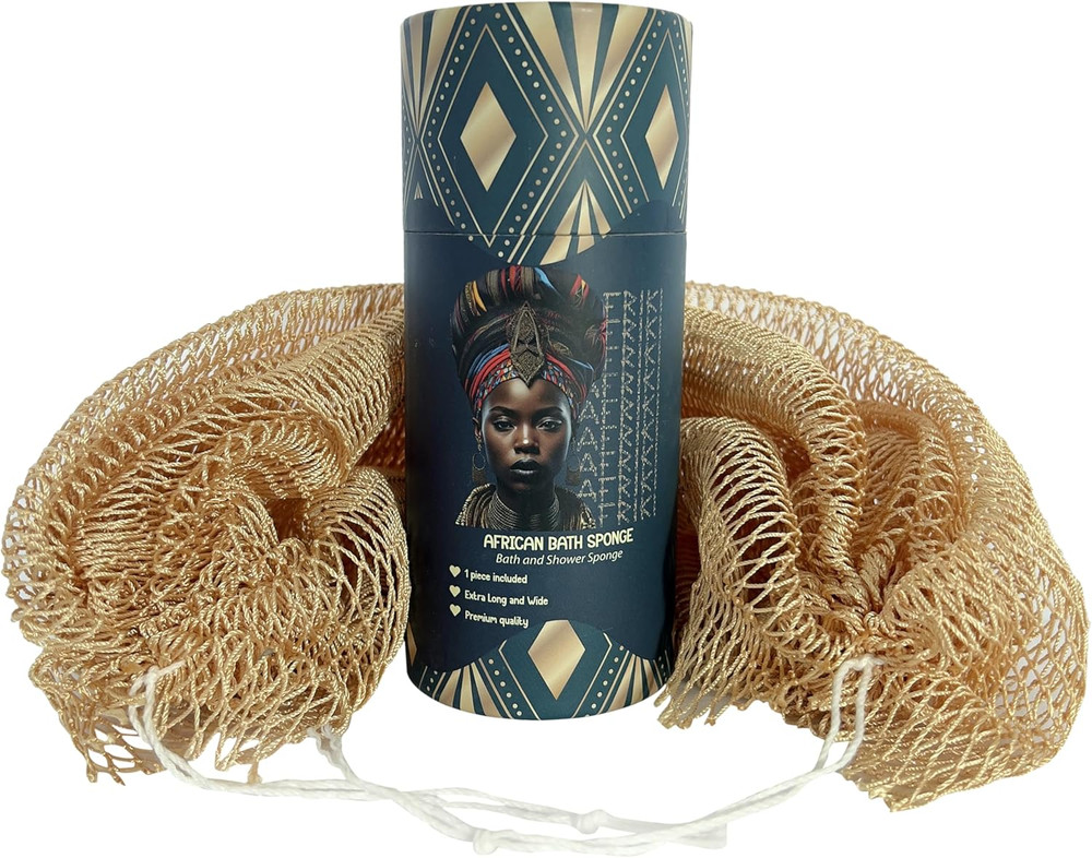 African Net Sponge, Authentic African Exfoliating Sponge, Black Owned, Back Scru