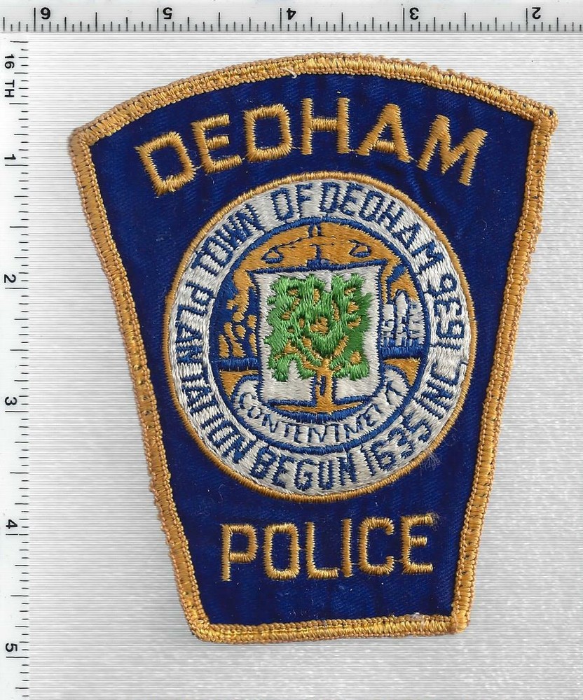 Dedham Police (Massachusetts) 1st Issue Uniform Take-Off Shoulder Patch