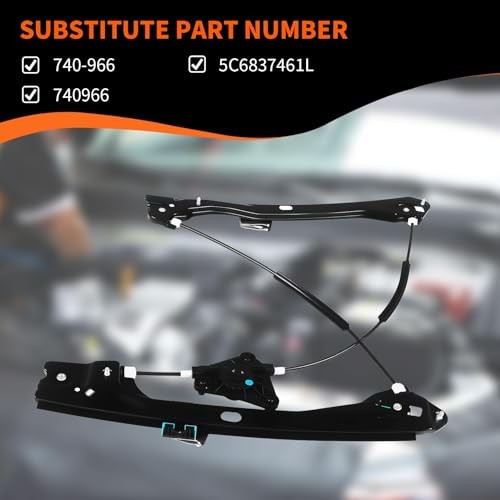 Front Driver Side Power Window Regulator Compatible with Jetta 2011-2018 Left