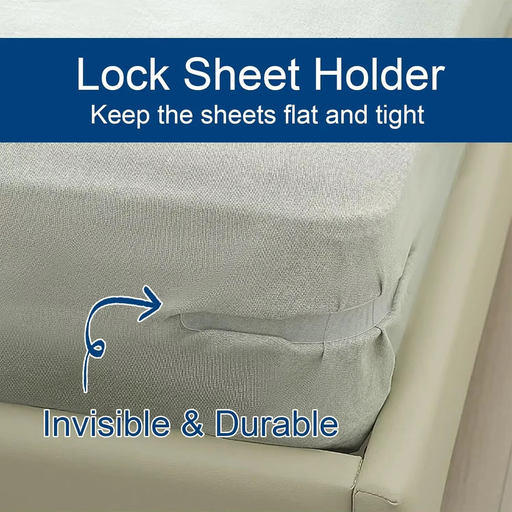 Universal Bedsheet Corner Tightener Clips Invisible Bedspread Secure Holder 4pcs