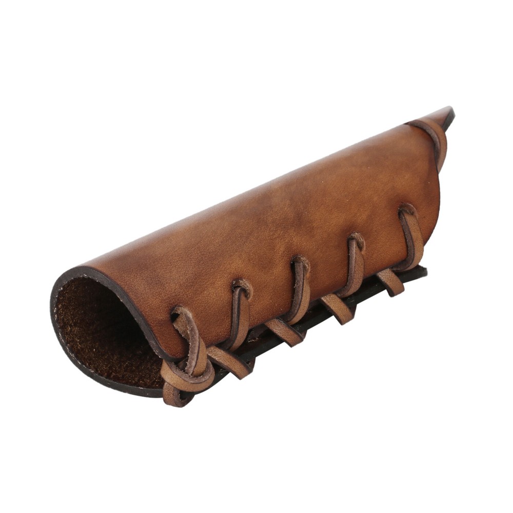 TOURBON Rustic Leather Axe Tool Handle Guard Protector Cover w/ Adjustable Belt