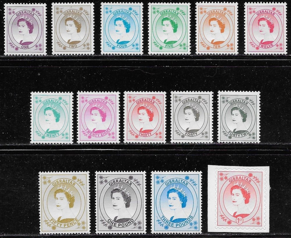 Gibraltar Scott #'s 779 - 793 MH