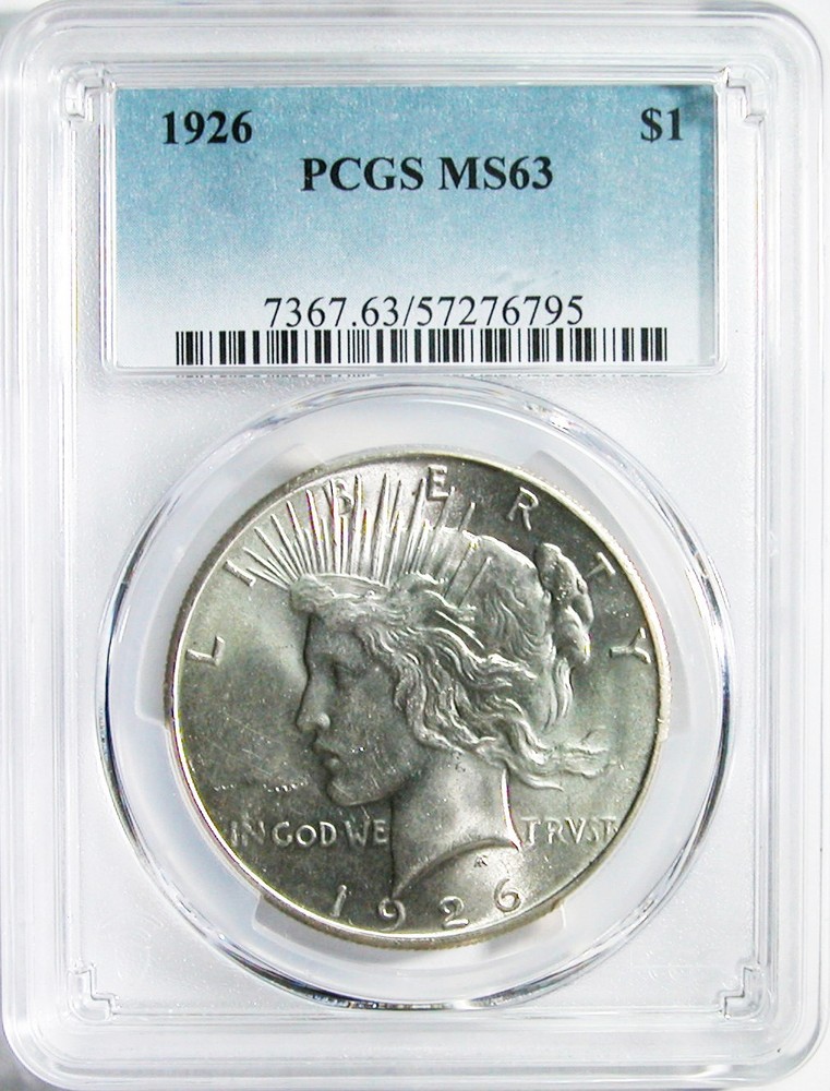 1926 Peace Silver Dollar PCGS MS-63