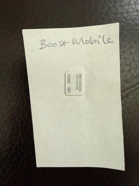 Used Boost Mobile Nano sim card usa for bypass activation/testing only