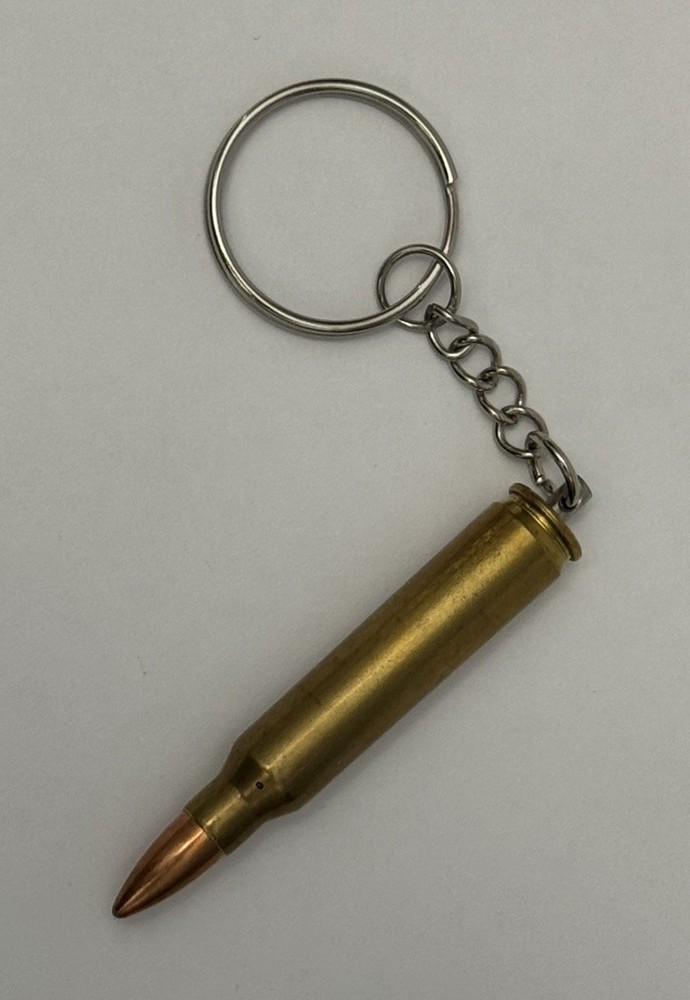 .223 Remington Bullet Key Chain / Zipper Pull (Brass)
