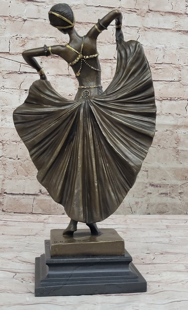 Art Deco Chiparus Bronze Sculpture | Elegant Dancing Figure | Handcrafted Collec