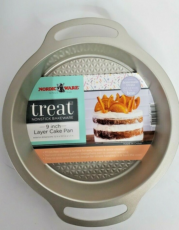 Nordic Ware NonStick 9" Layer Cake Pan Handles Textured