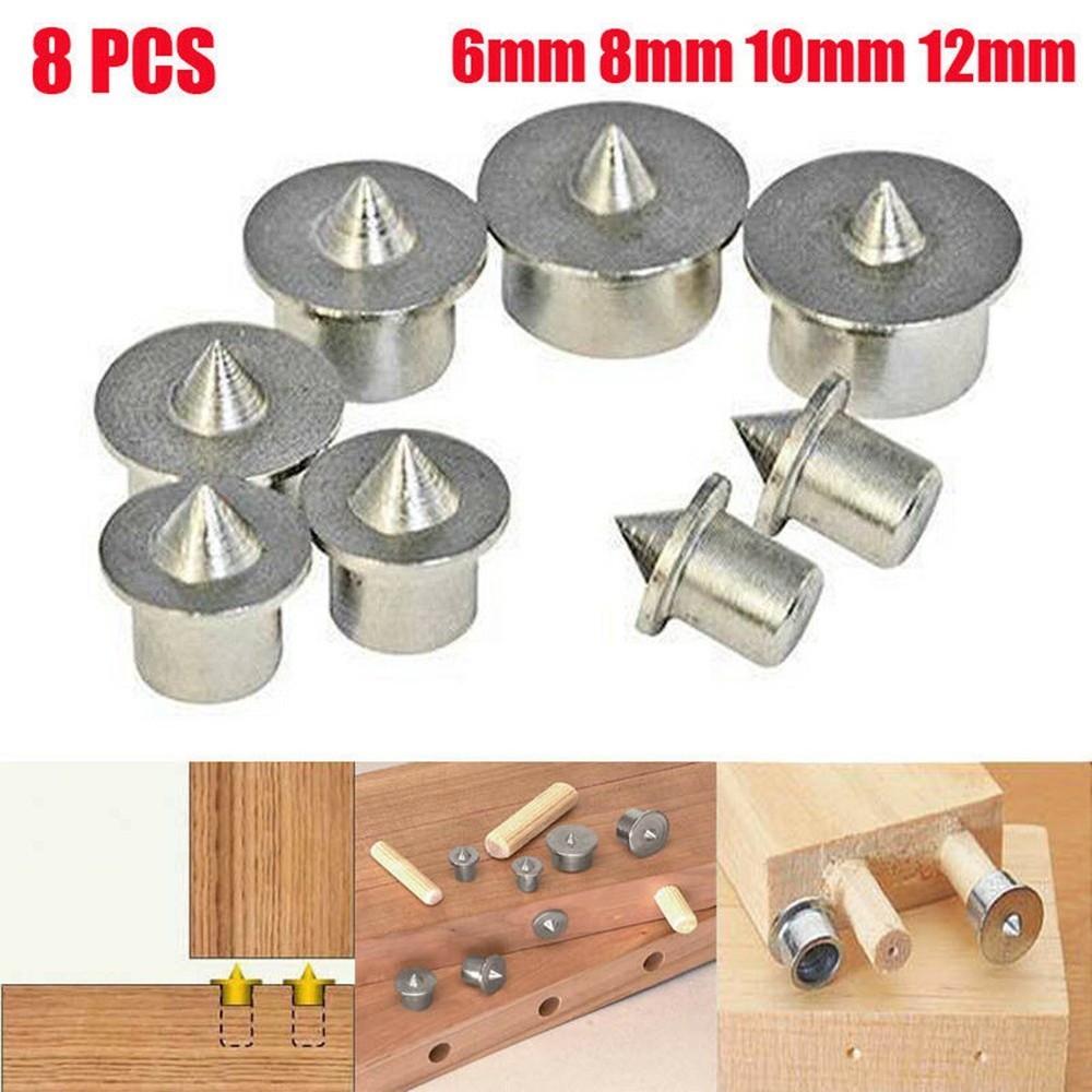 New High Quality Dowel Centre Point Dowel Centers 8Pcs Solid 8mm 8pcs/Set