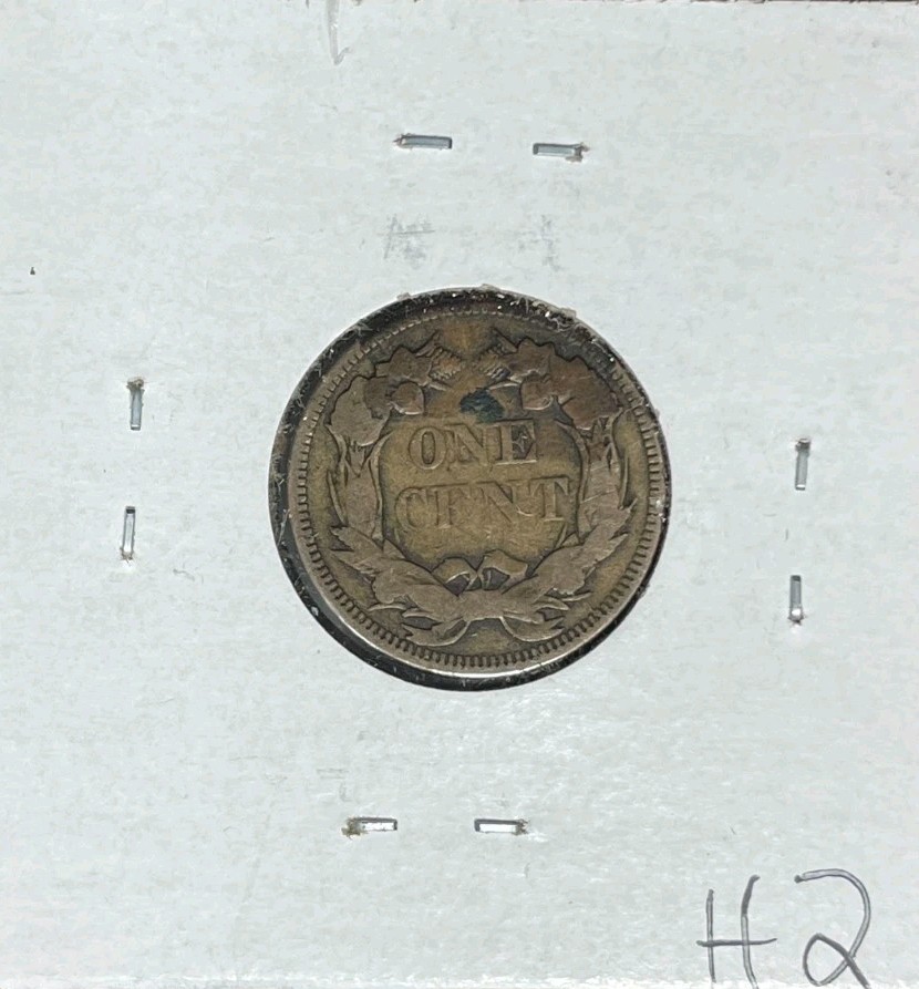 1857 FLYING EAGLE CENT~ VG STAINED ~NICE COIN~