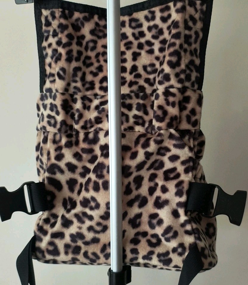 Pet pocket Leopard print Front mount dog carrier Adjustable Straps
