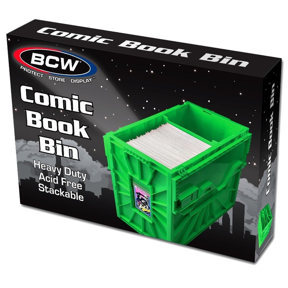 BCW MultiColor 4 Pack Short Comic Book Bin Partitions Combo Black Blue Green Red