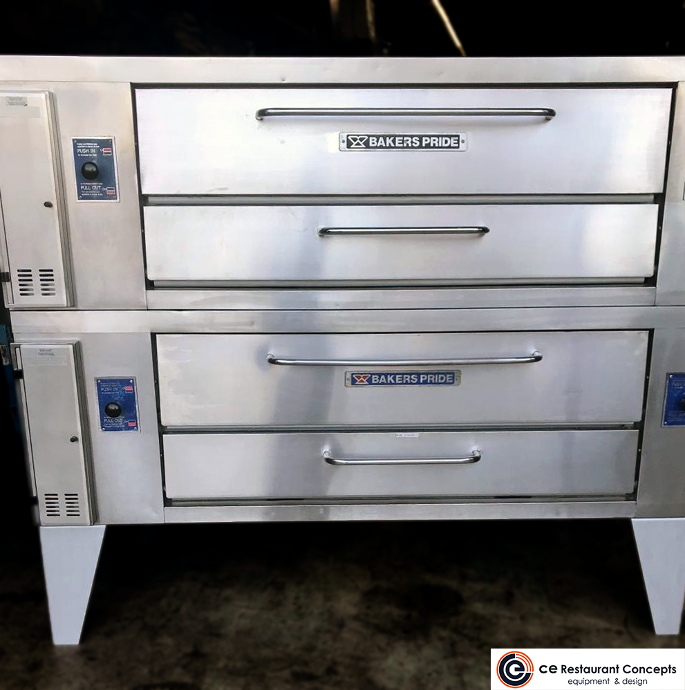 Used Bakers Pride Y602 Late Model double deck gas pizza oven