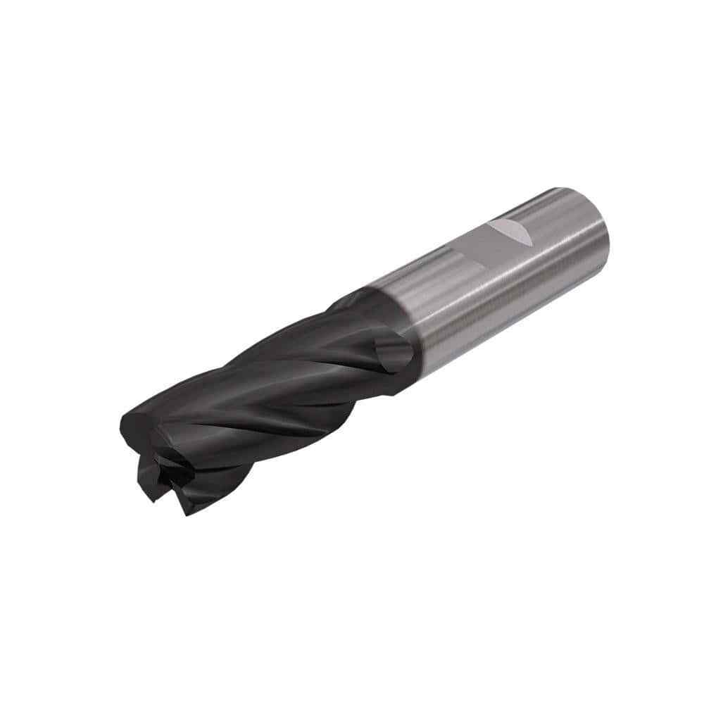 Iscar 5623091 Carbide Corner Radius End Mill: 1/2" Diam, 1" LOC, 4 Flutes