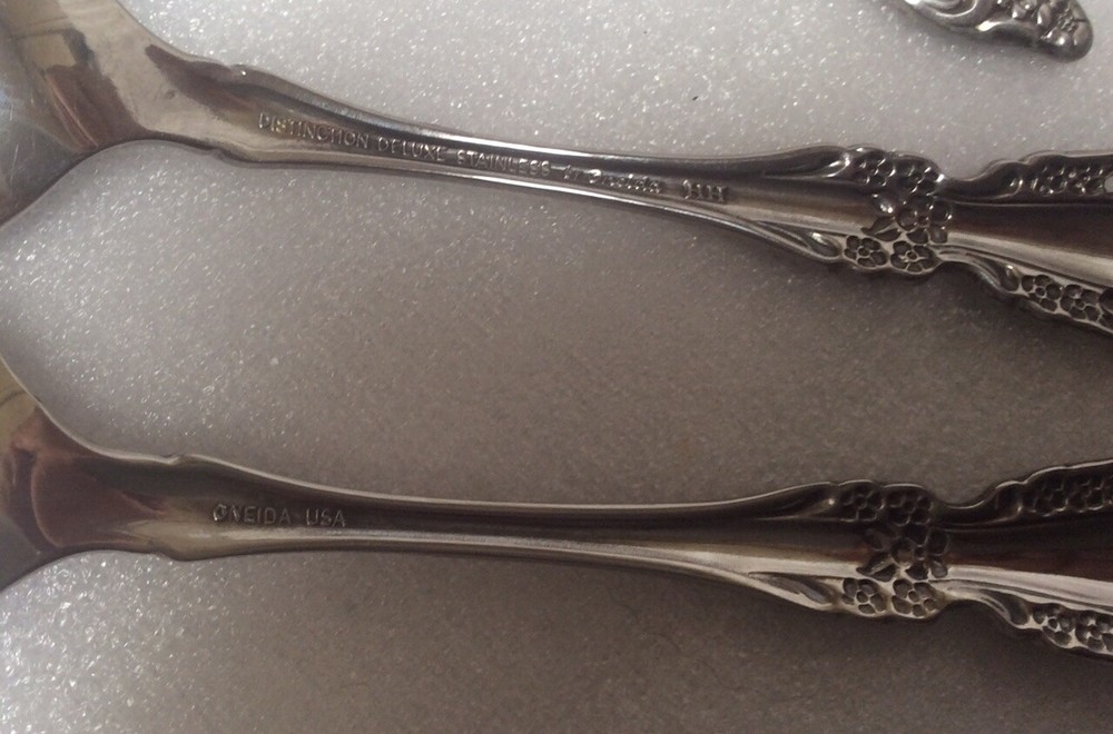 Oneida Distinction Deluxe / USA Stainless Raphael 6 Teaspoons 6” Nice!