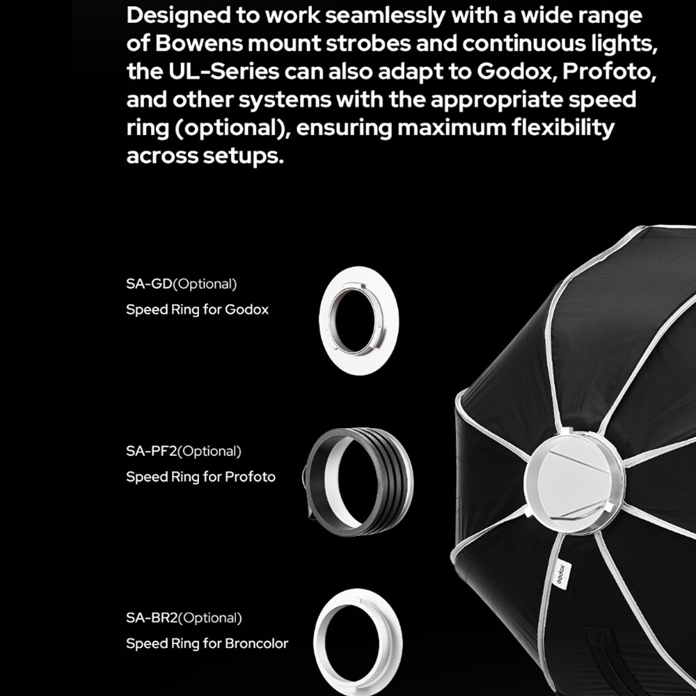 Godox UL-Box Octa-60 23.6''/60cm Octagon Softbox Quick Release Umbrella Softbox