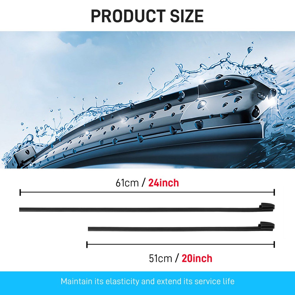 OE 31693569 2Pcs Durable Windshield Wiper Blade Refill Replacement Kit For Volvo