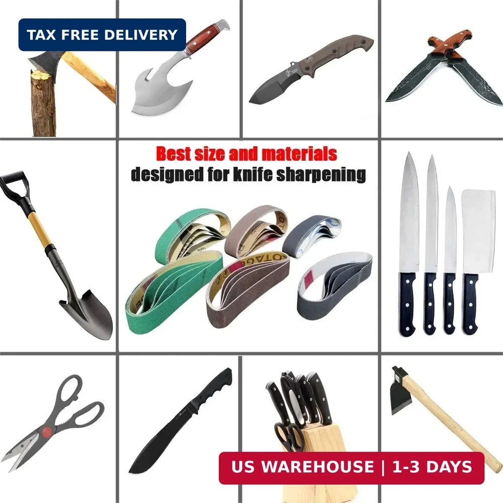 24 Pcs 3/4" x 12" Replacement Knife Sharpener Sanding Belt Kit for Work Sharp Ke