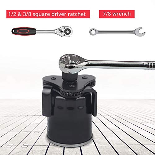 Universal Adjustable Oil Filter Wrench Range 2-1/2 inch from 4 inch 3 Leg