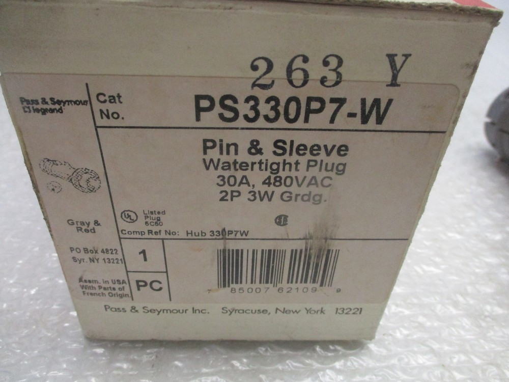 PASS & SEYMOUR PS330P7-W PLUG NSMP