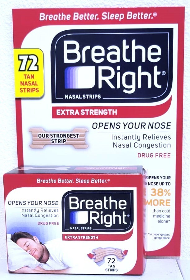 Breathe Right Extra Strength Tan Nasal Strips - 72 Count