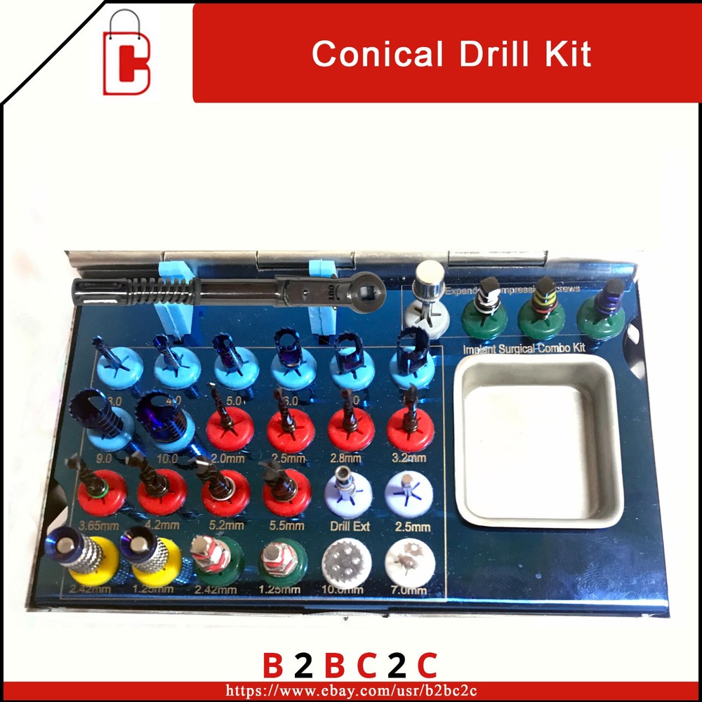 Dental implant drill external irrigation instruments 28pcs Ø2.0mm stopper tools