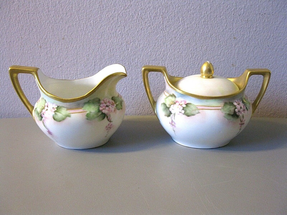 WHEELER BONE CHINA -- CREAMER & SUGAR BOWL