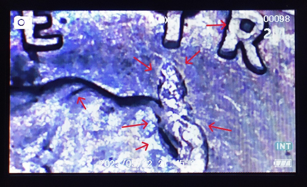 1963 Penny Error Die Break One Cent US Minted Coin Multi Error Doubling Pillars