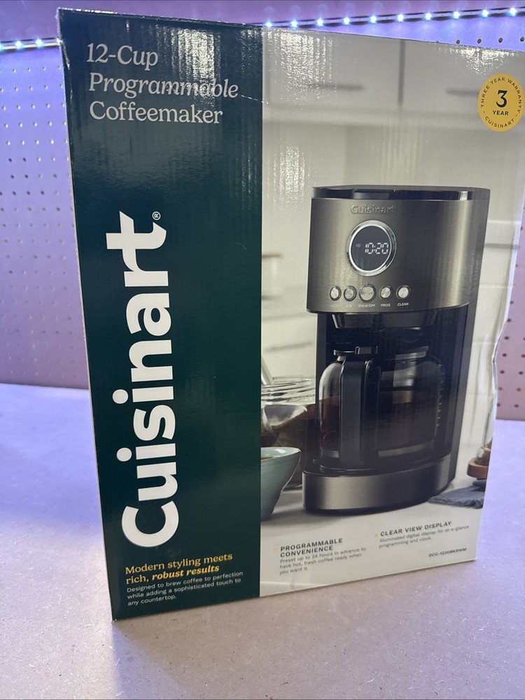 Cuisinart 12 Cup Programmable Coffeemaker Glass Carafe
