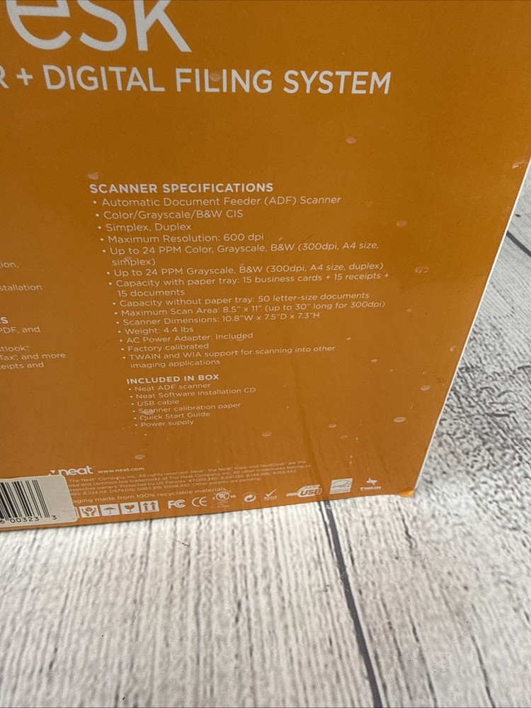 NEAT NC1000 Wireless Pass-Through Scanner - Cloud Scanner & Data Filing System