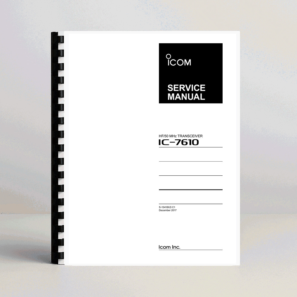 Icom IC-7610 Service Manual