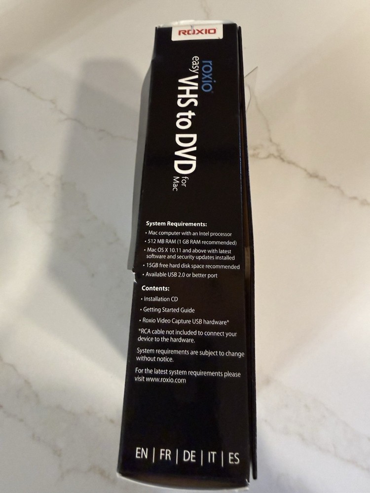 Roxio Easy VHS to DVD for Mac - New