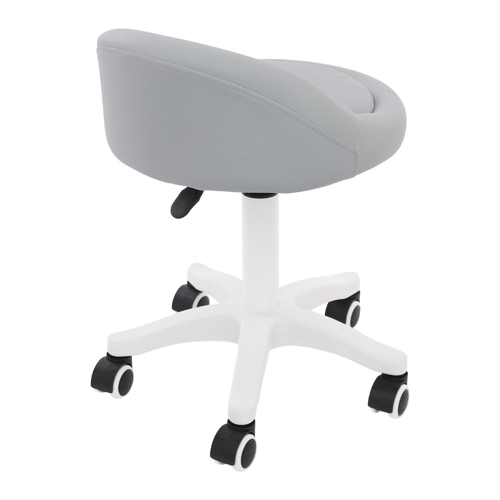 Adjustable Beauty Salon Chair Rolling Stool Rolling Stool with Low Backrest