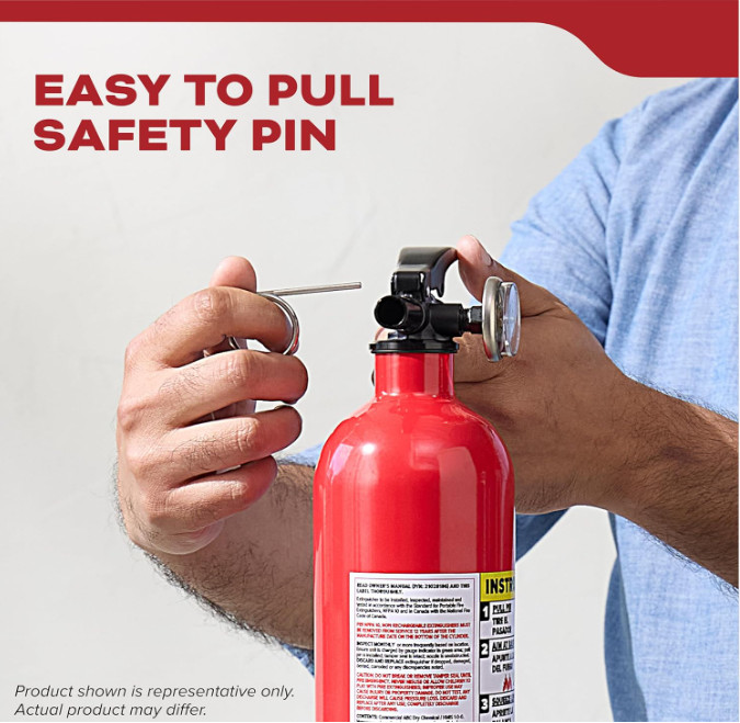 Kidde Marine Fire Extinguisher – 5-B:C, Coast Guard Approved, w/ Bracket