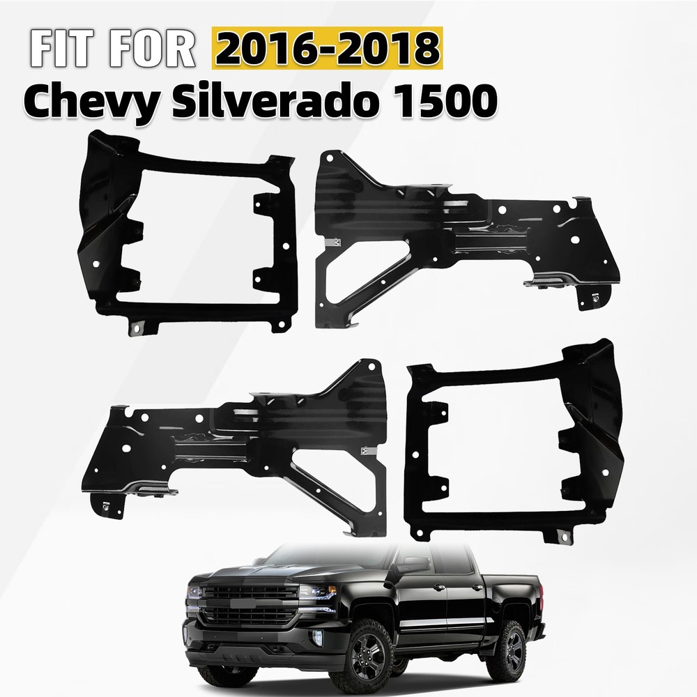 For 2016-2019 Chevy Silverado 1500 Front Bumper Support Mount Bracket Set 4Pcs