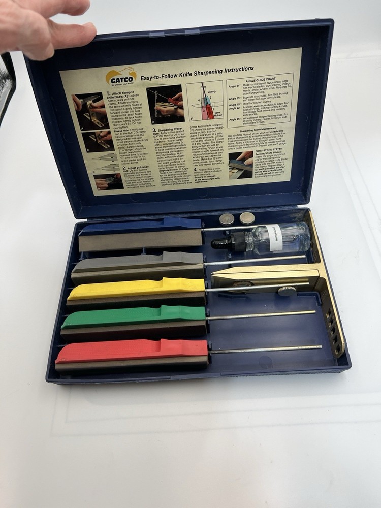 🔪 GATCO Knife Sharpening System – Complete Set with Case