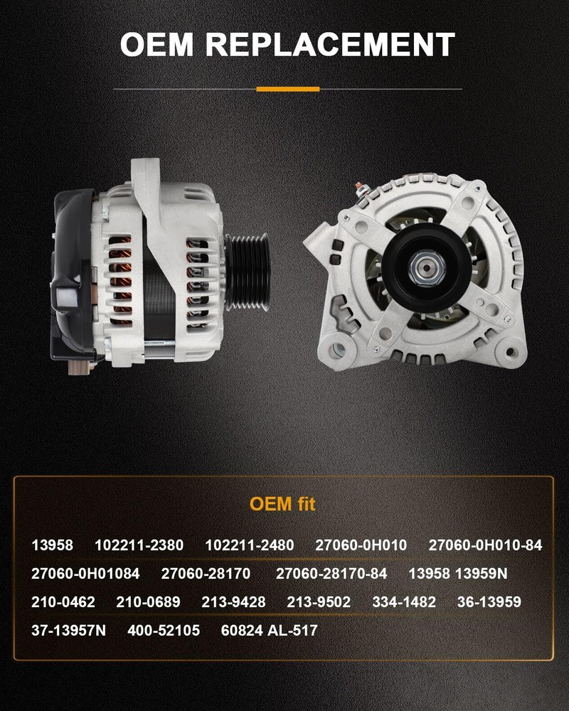 Alternator Fits Camry Solara 2002-2003