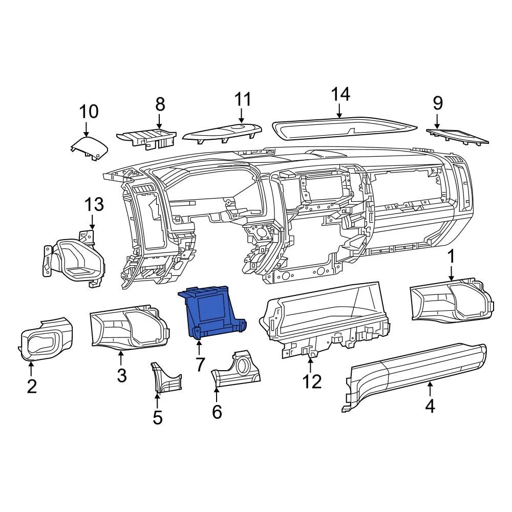 Ram 68502918AA GPS Navigation System Bracket