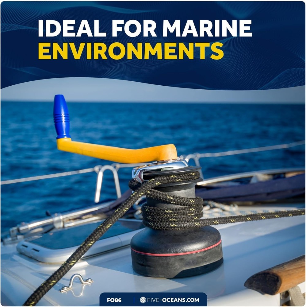 High Visibility 8" Sailboat Winch Handle - Lightweight & Reliable Performance