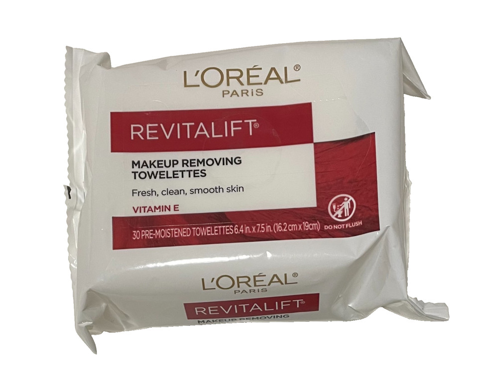 L'Oreal Revitalift Makeup Removing Towelettes, 30 ct (3 Pack)