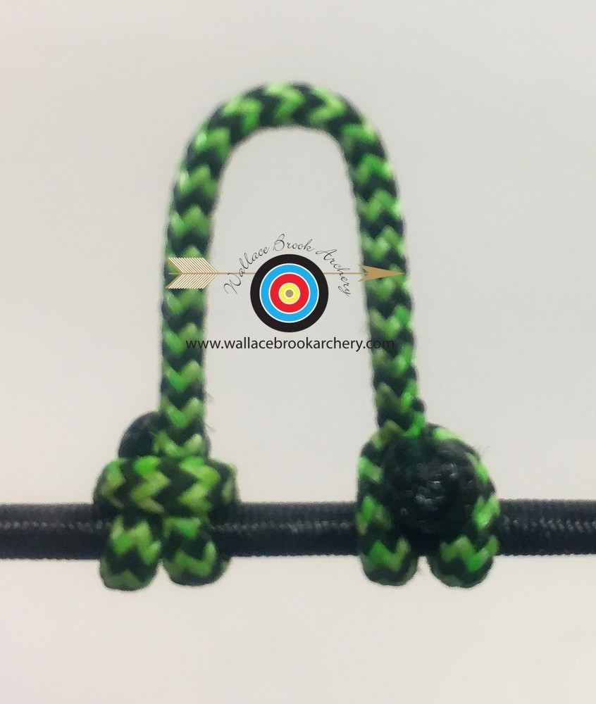5 Pack- Speckled  Flo Green/Black  Archery Release Bow String D Loop, BCY #24