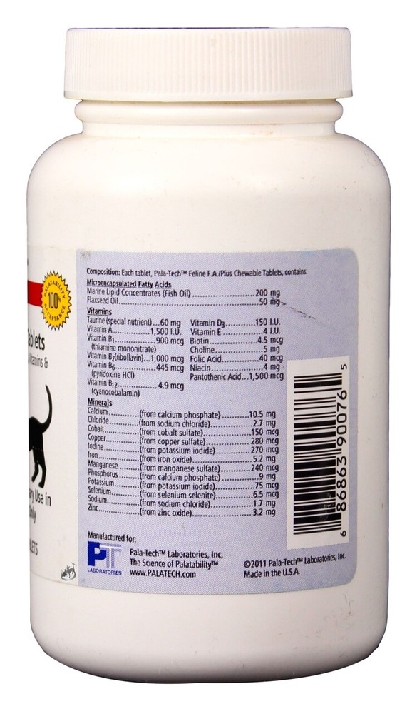 Feline FA Plus Chewable Tablets (60 count)