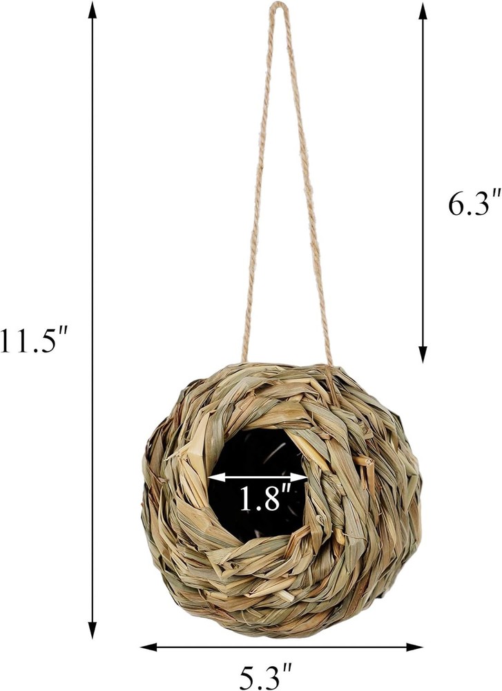NEW,4 Pack Hanging Bird Nest House