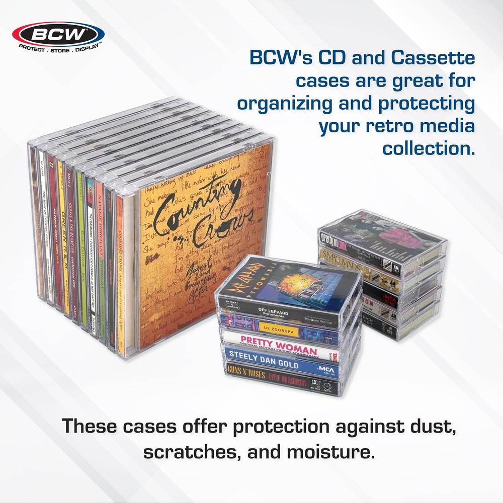CD Jewel Case 10 Pack | Single Case Protects CDs | Classic Design | Compact S...