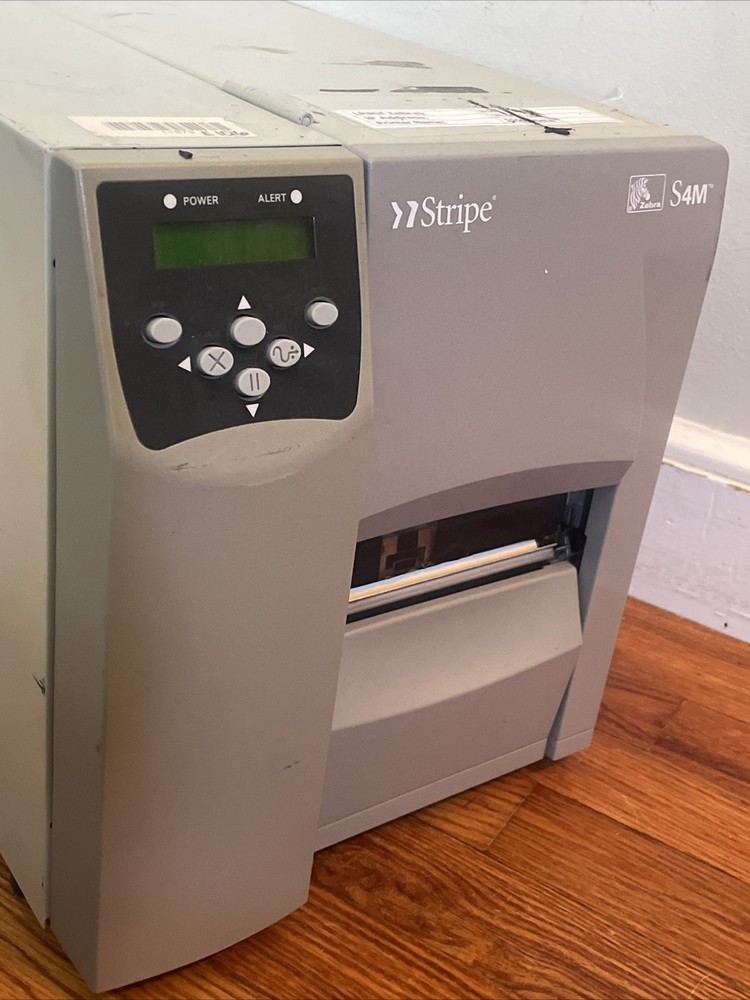 Zebra S4M Direct Thermal Barcode Label Printer LAN Serial USB Tested